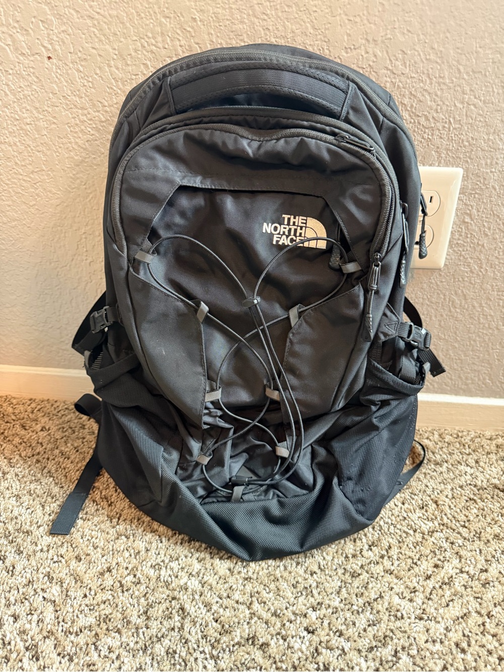 The North Face Black Borealis Backpack with Front Bungee